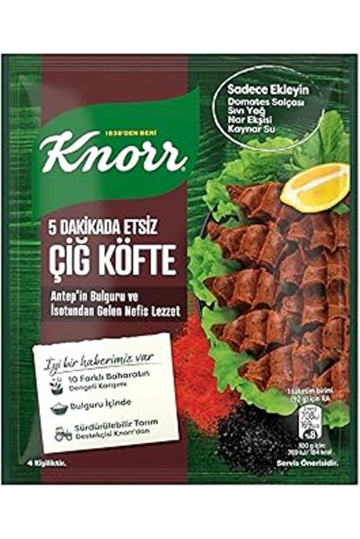 Genel Markalar Knorr Çiğ Köfte 5 Dakikada Etsiz 120 G