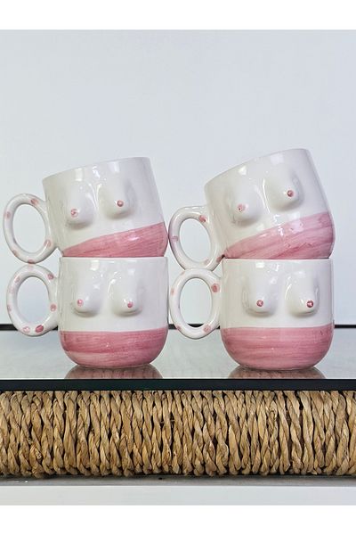 Hulganz Handmade Ceramic Mug Women's Breast / Breasted Tea Coffee Cup Mug Cup