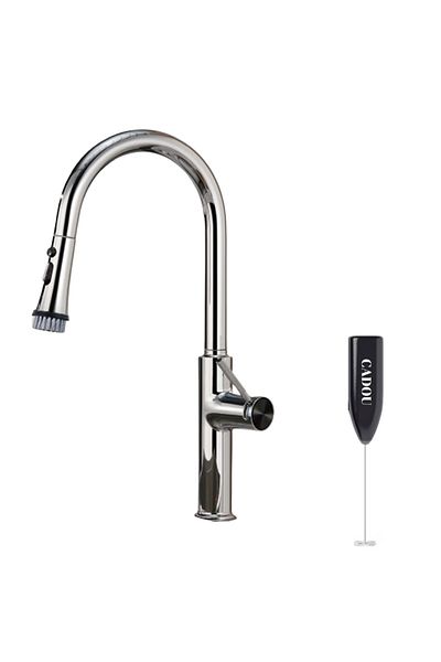 Regaleon Robinet de Bucatarie Extensibil REGALEON®, cu Cap de Spalare Retractabil si Perie, Rotire 360°