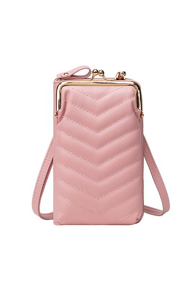 Tessero Women's phone bag made of eco-leather, shoulder model, multiple compartments, model