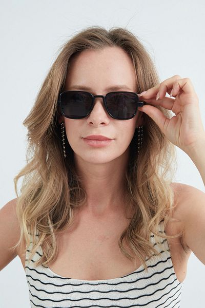 Fulla Moda Square Bone Frame Sunglasses