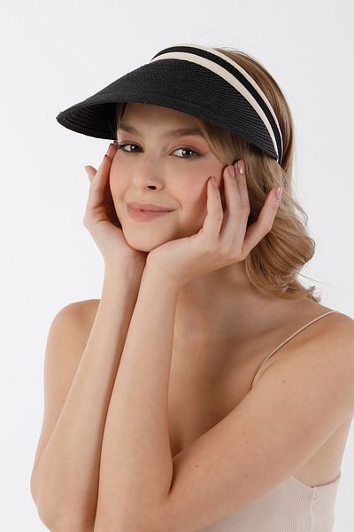Fulla Moda Visor Straw Hat