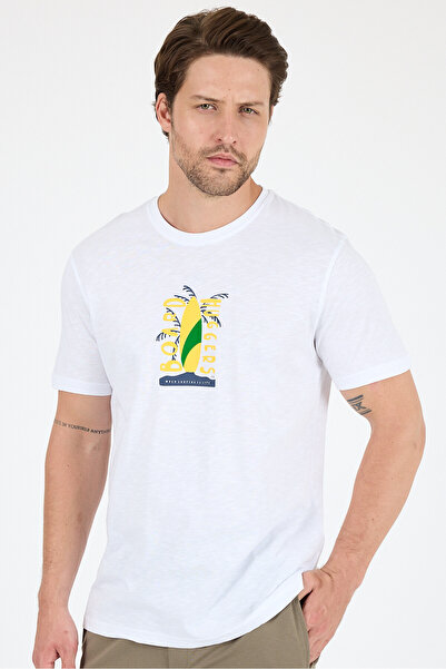 Rodi Men's 100% Cotton Crew Neck Short Sleeve Printed T-Shirt Comfortable and Stylish Casual Men's T-Shirt 0007