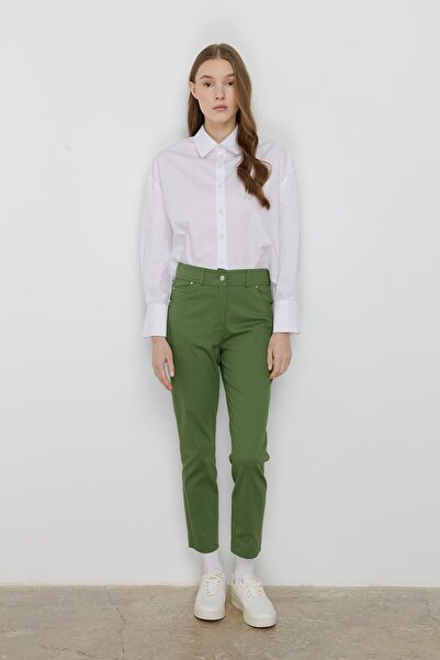 Nihan Dar Paça Kanvas Denim Pantolon Amazon