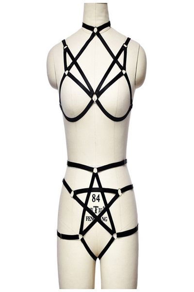 Tessero Lenjerie sexy de dama cu barete reglabile, Tessero, marime universala, negru