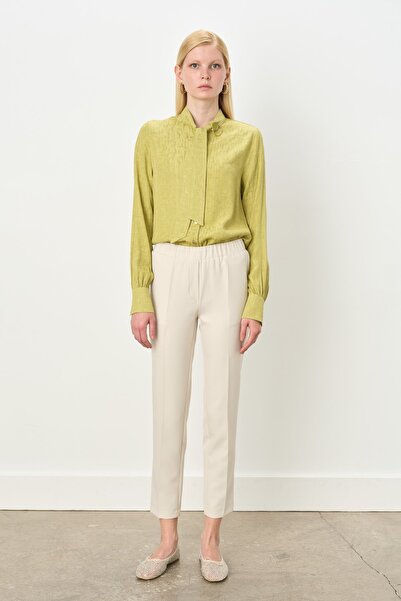 Nihan Beli Lastikli Havuç Pantolon Taş