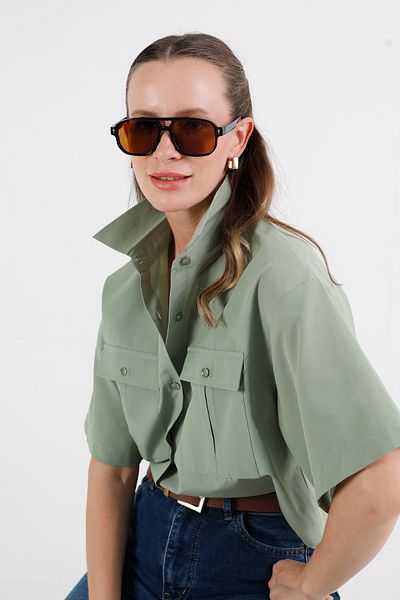 Fulla Moda Sunglasses with Metal Accessory Detail