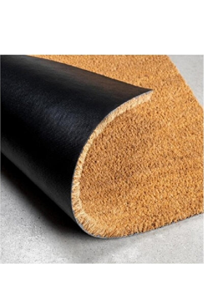 Halımax Welcome Coco Half Moon Natural Koko Doormat 40X60 cm Thick Bristle Door Mat