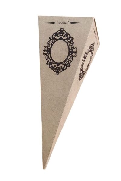 BulutRetail Cardboard Cone Candy, Turkish Delight, Henna Box 25 Pack