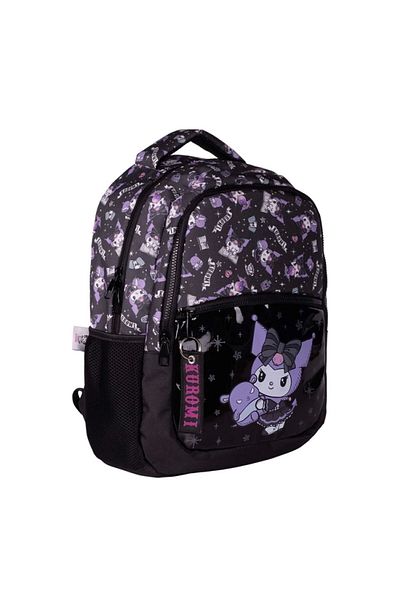 kuromi Rucsac vizual KUROMİ pentru școală, recipient pentru nutriție și sticlă de apă