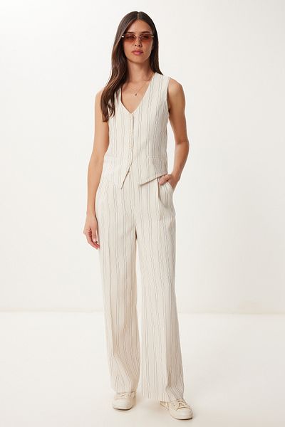 Lovelyİstanbul Striped Linen Trouser Set