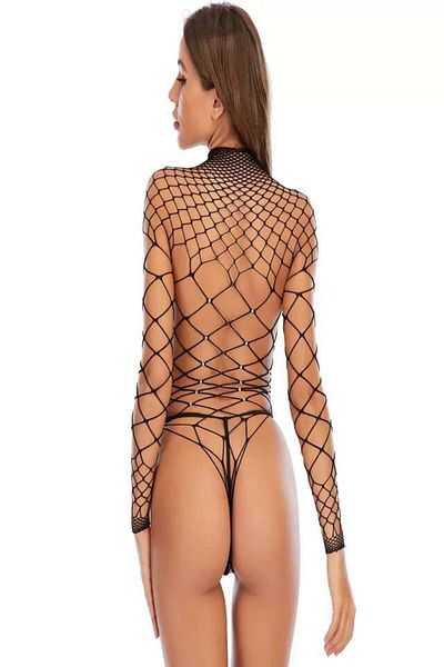 Tessero Lenjerie sexy de dama, model erotic tip plasa body cu pietre zirconiu, marime universala, Tessero, n