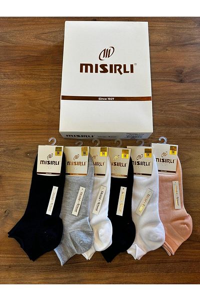 Mısırlı Дамски удобни модални чорапи до глезена, чифт от 6 броя
