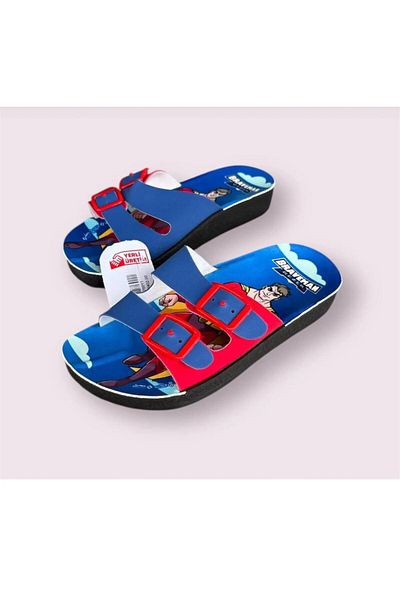 GEZER Boy's Colorful Double Buckle Printed Casual Slippers