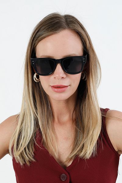 Fulla Moda Shiny Framed Sunglasses