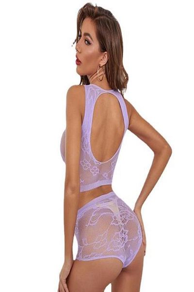 Tessero Set lenjerie sexy erotica tip bodystocking format din doua piese, marime universala, elastica, Tesse