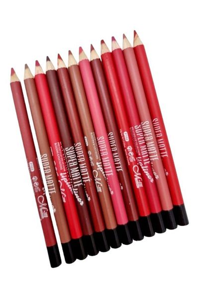 OEM Set 12 Creioane Contur Buze – Super Matte by M.M