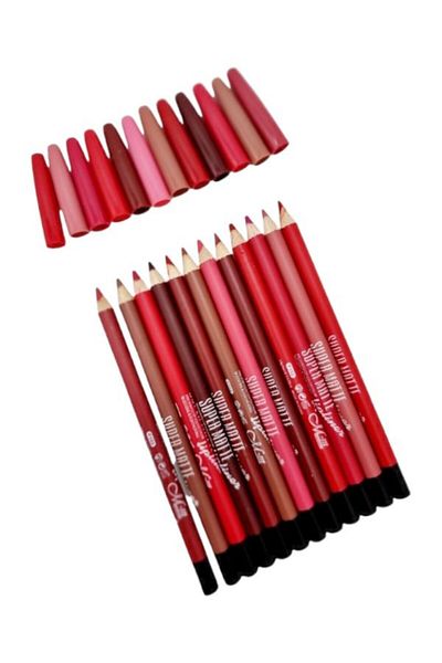 OEM Set 12 Creioane Contur Buze – Super Matte by M.M