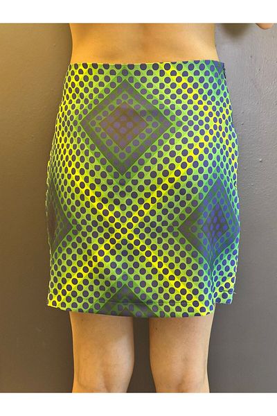 Gönülden Tasarım Green Patterned Women's Skirt
