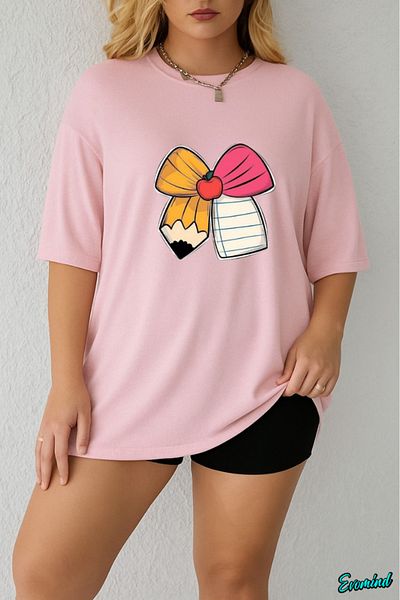 Evomind In Cart 5 and Above Purchases Get 1 T-Shirt as a Gift - Large Size Pencil Paper Printed T-Shirt