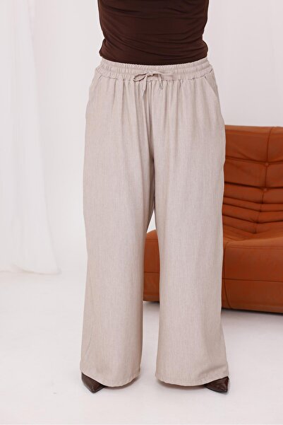 Siyezen Large Size with Pockets and Elastic Waist Palazzo Pants