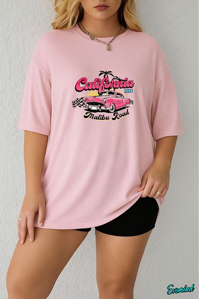 Evomind In Cart 5 and Above Purchases Get 1 T-Shirt Gift - Large Size California Printed T-Shirt