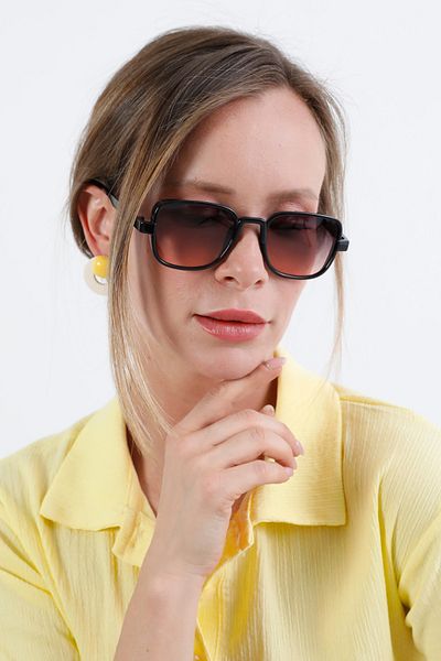 Fulla Moda Square Bone Frame Sunglasses
