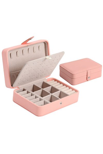 Choice jingman-pink Portable Jewelry Storage Box 2023 New High-end Exquisite Large Capacity Travel Jewelry