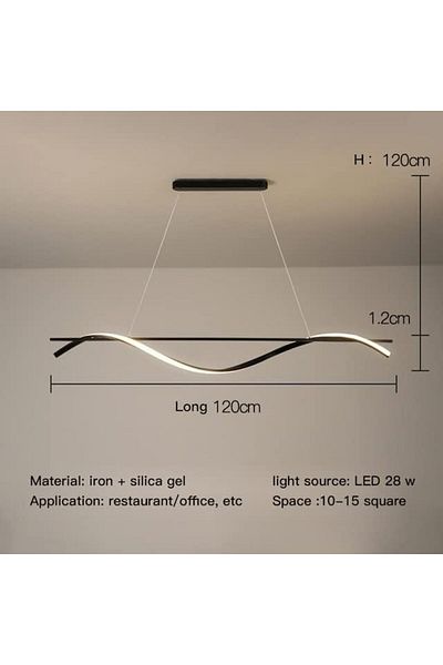 LightPlanet Minimalist 30w Led Chandelier With 2.4g Wifi Remote Control, Light/cold/warm/neutral, Intensity