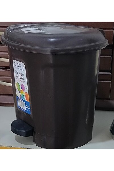 abnturk 3 Litre Kahverengi Pedalli Çöp Kovası