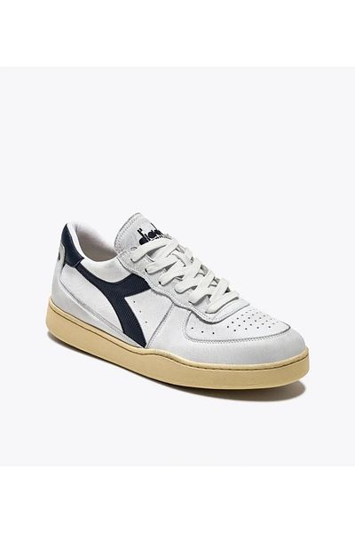 Diadora Mi Basket Low Used Unisex White Shoes - 201.179043-C4656
