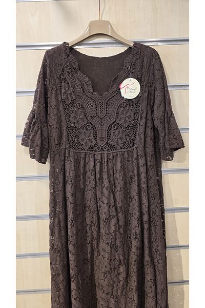 Park Moda Ιταλικό βαμβακερό φόρεμα με δαντέλα