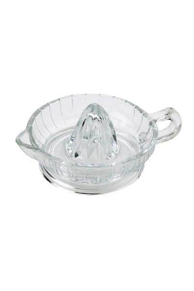 HIC Safe Heavyweight Glass Manual Kitchen Citrus Juicer Clear 43214