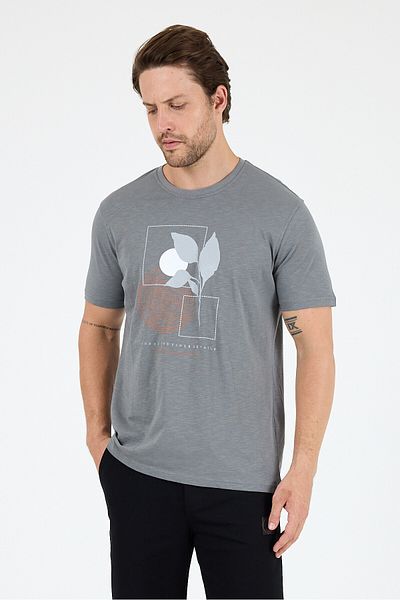Rodi Men's Crew Neck Printed T-Shirt – 100% Cotton – Comfortable and Stylish Short Sleeve Men's T-Shirt 0009