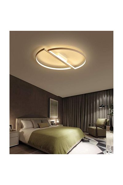 Sueva Round Brown Led Chandelier With Wifi Remote Control 52cm 2.4g Light/cold/warm/neutral Intensity
