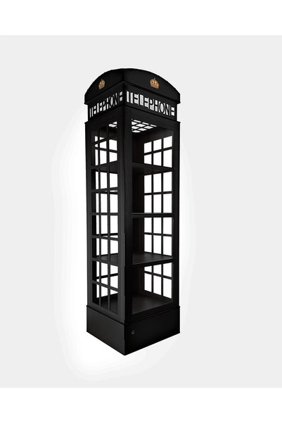 Woodymoon Camsız İngiltere Telefon Kulübesi Kitaplık, Kişiye Özel Ayarlanabil...