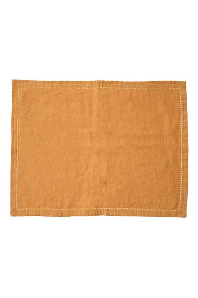 Secret de Gourmet Elina Rectangular Placemat Yellow Ochre 45 x 30cm