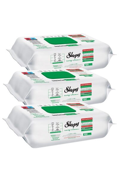 Sleepy Pachet - 3 x Șervețele umede multisuprafețe Sleepy Easy Clean White Soap 100 buc