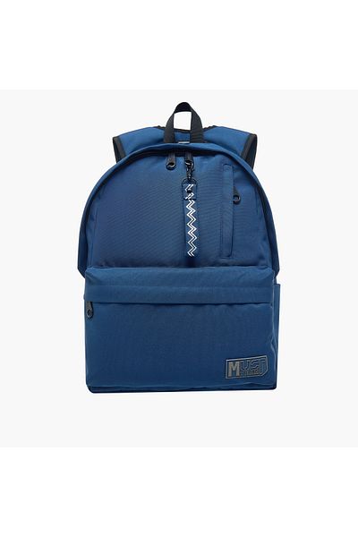 MUST MUST Textured Backpack with Adjustable Shoulder Straps and Zip Closure - 32x19x42 cms