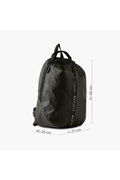 Spirit Logo Print Backpack with Adjustable Strap - 31x20x48 cms
