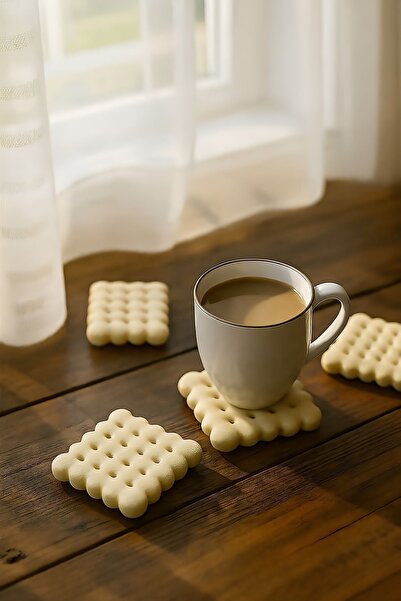 BaBaWoSs Bisküvi Bardak Altlığı Modern Dekoratif Görüntü Kaliteli Baskı