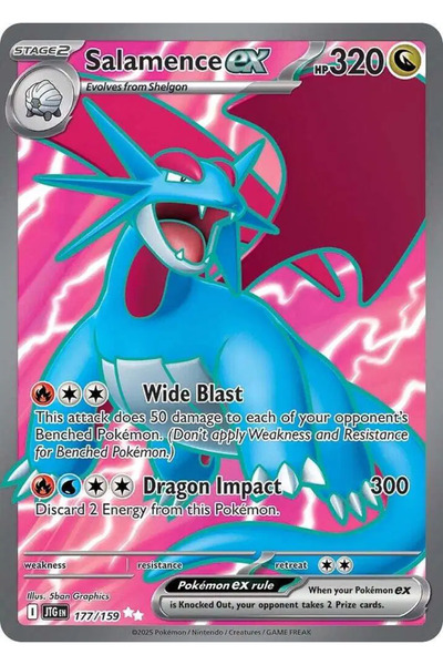 Pokemon TCG Salamence Ex 177/159 Ultra Rare Game Card