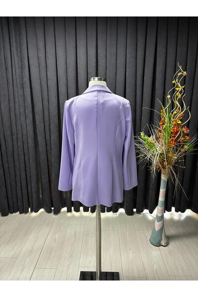 Zühre Kruvaze Yaka Tek Düğmeli Blazer Ceket C-0070
