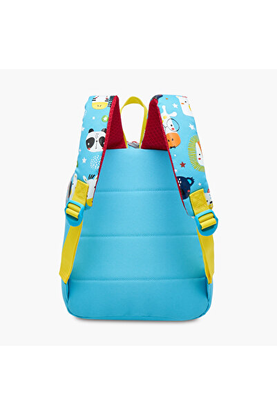 CARIOCA Animal Print Backpack with Zip Closure and Laptop Compartment - 28x23x12 cms