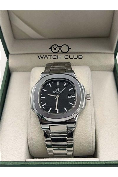 benon Binon Watch with Patek Philippe Design - Black Dial