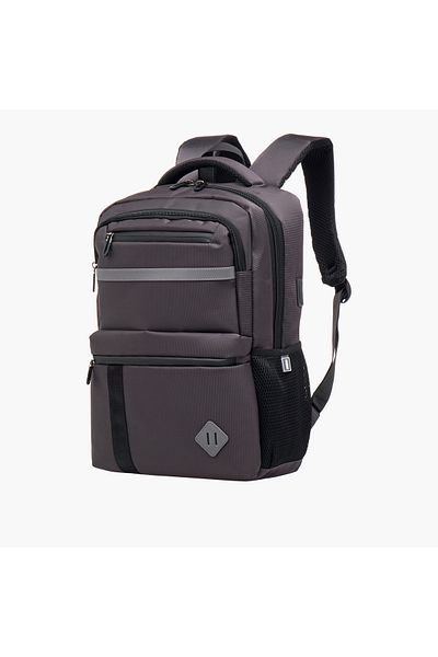 Lifestyle Solid 18-inch Backpack with Adjustable Straps and Zip Closure - 46x32x14 cms