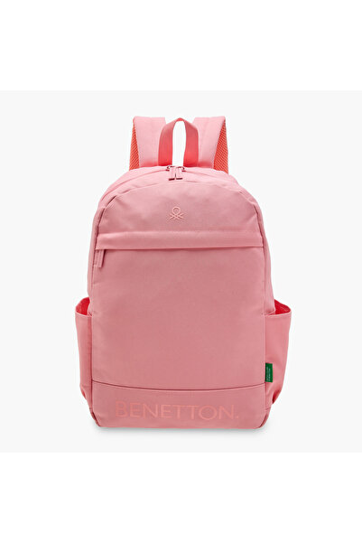 United Colors of Benetton UCB 17-inch Solid Backpack with Adjustable Straps a...