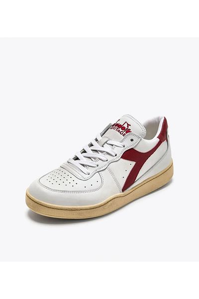 Diadora Mi Basket Low Used Unisex White Sports Shoes - 201.179043-C7114