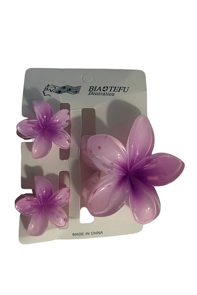 OEM Set de 3 agrafe de păr, formă de floare