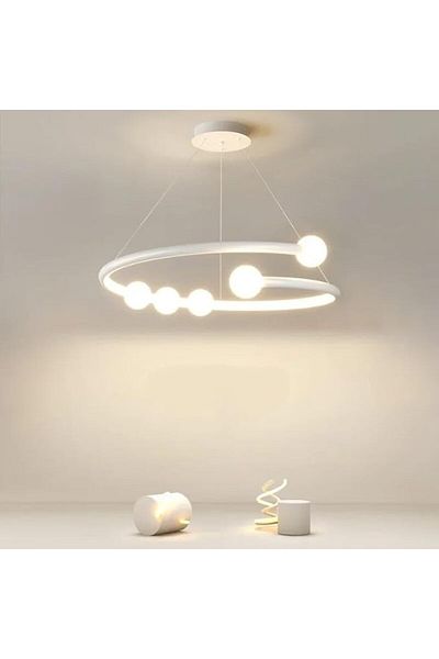 Sueva Led Chandelier With 2.4g Wifi Remote Control Black Light/cold/warm/neutral Intensity, G4128 Wt